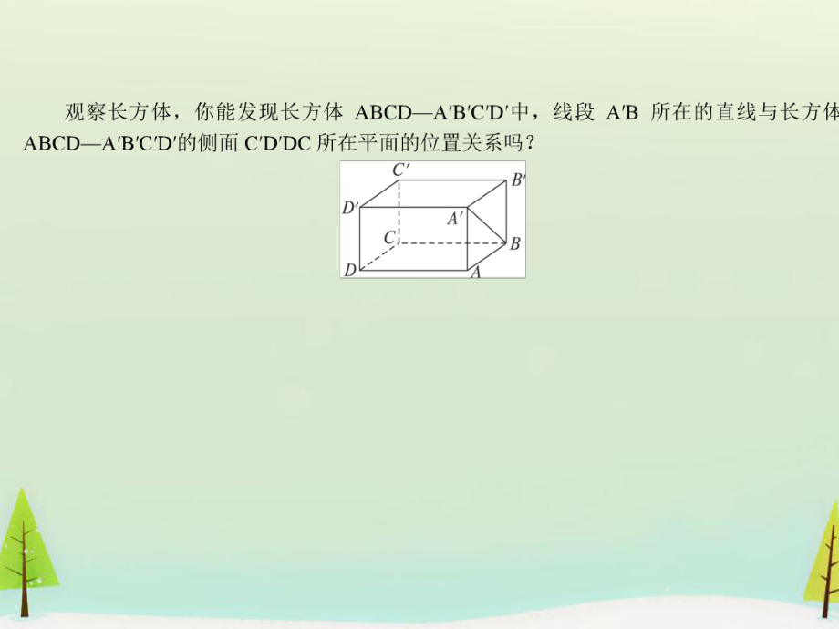 【人教A版】2015年秋高中数学必修二：2.2《直线、平面平行的判定及其性质》ppt课件概述.ppt_第2页