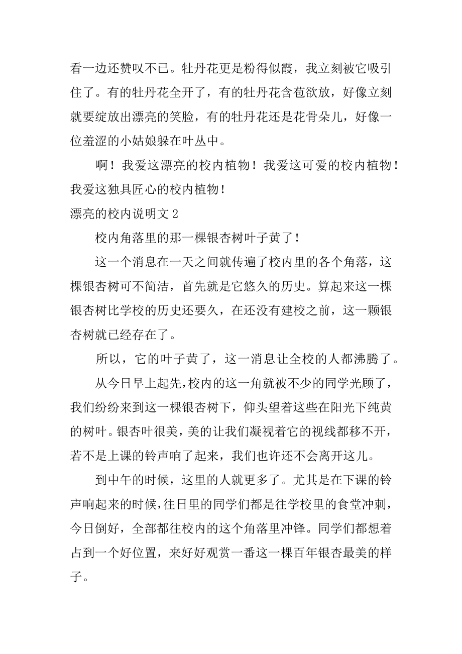 美丽的校园说明文汇编.docx_第2页