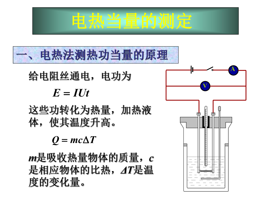 大学物理实验电热当量的测定ppt课件.ppt_第1页