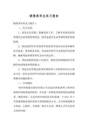 销售类毕业实习报告例文.docx