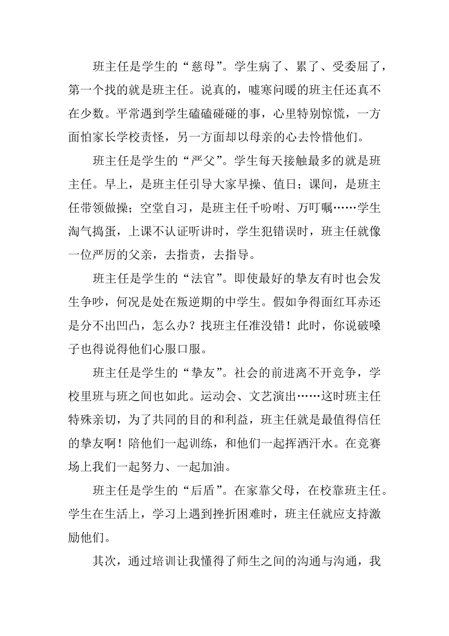 班主任培训的工作总结精选.docx_第2页