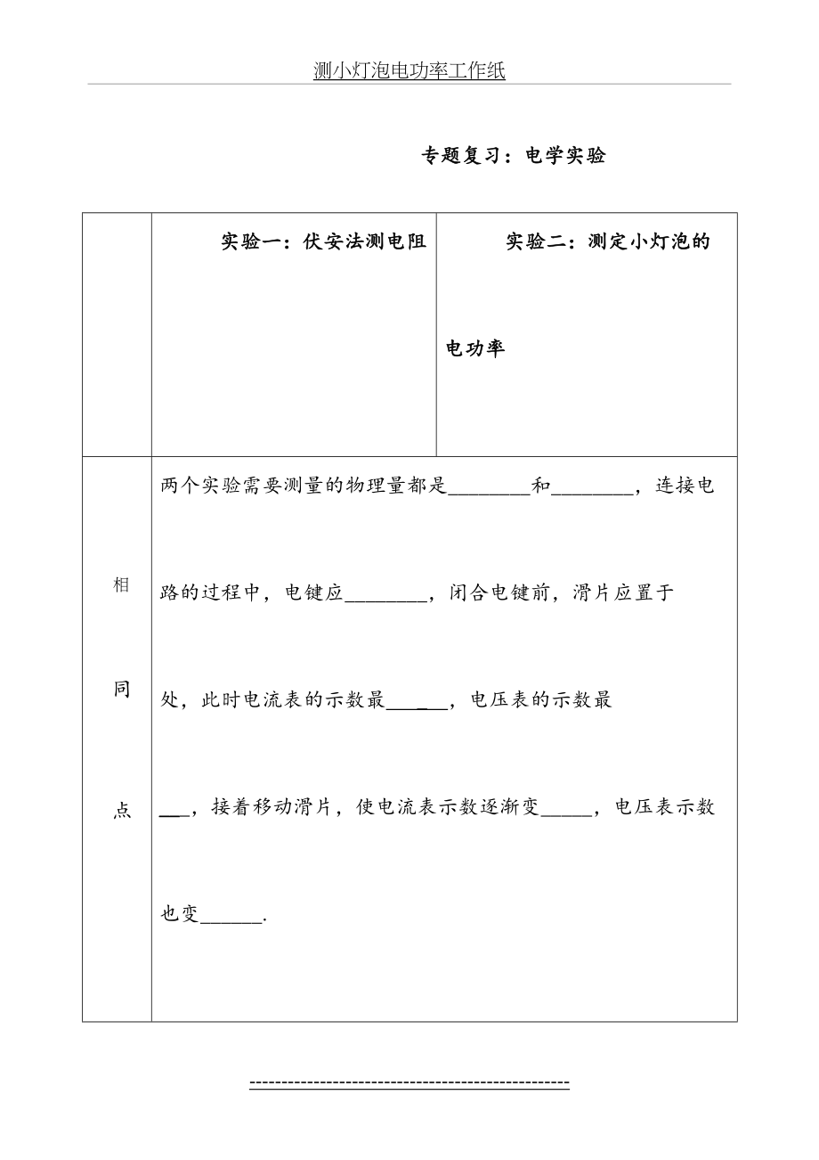 专题测电阻、小灯泡的电功率.doc_第2页