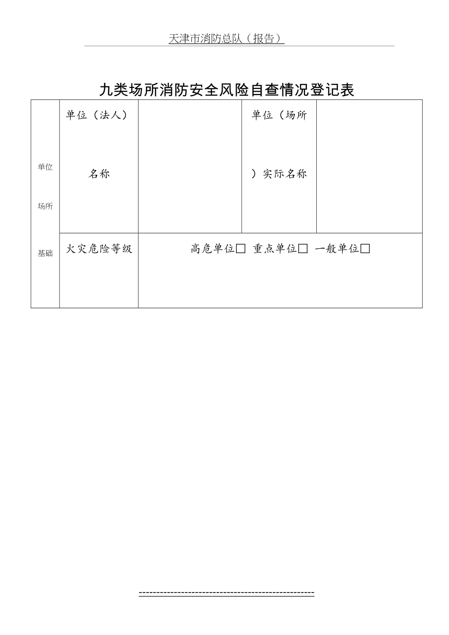 九类场所消防安全风险自查情况登记表.doc_第2页