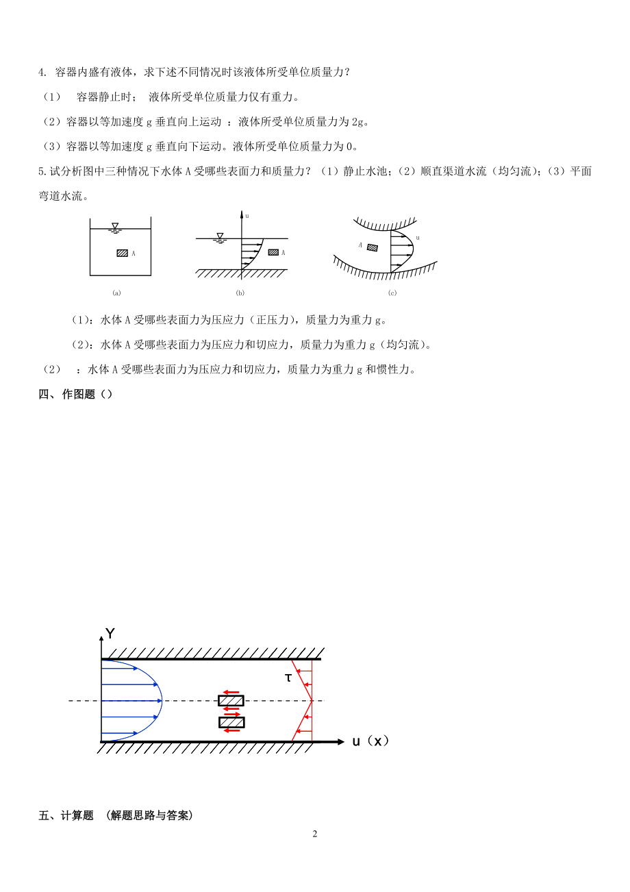 电大流体力学形成性考核册有画图题及答案【精编版.doc_第2页