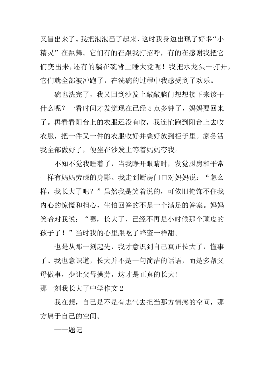 那一刻我长大了高中作文汇总.docx_第2页