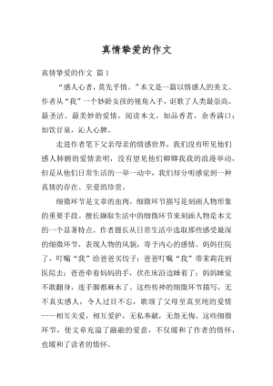 真情挚爱的作文例文.docx