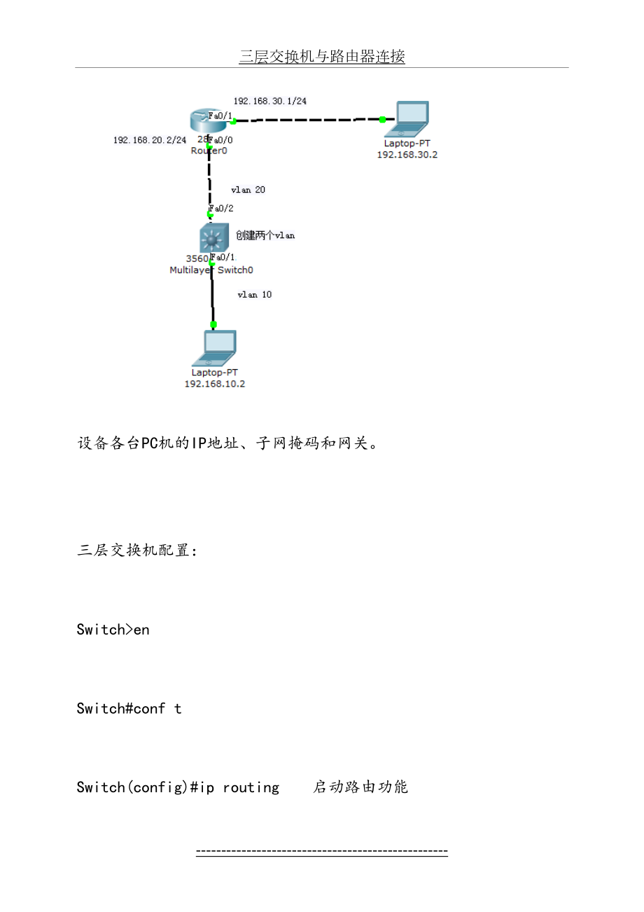 三层交换机与路由器连接.doc_第2页