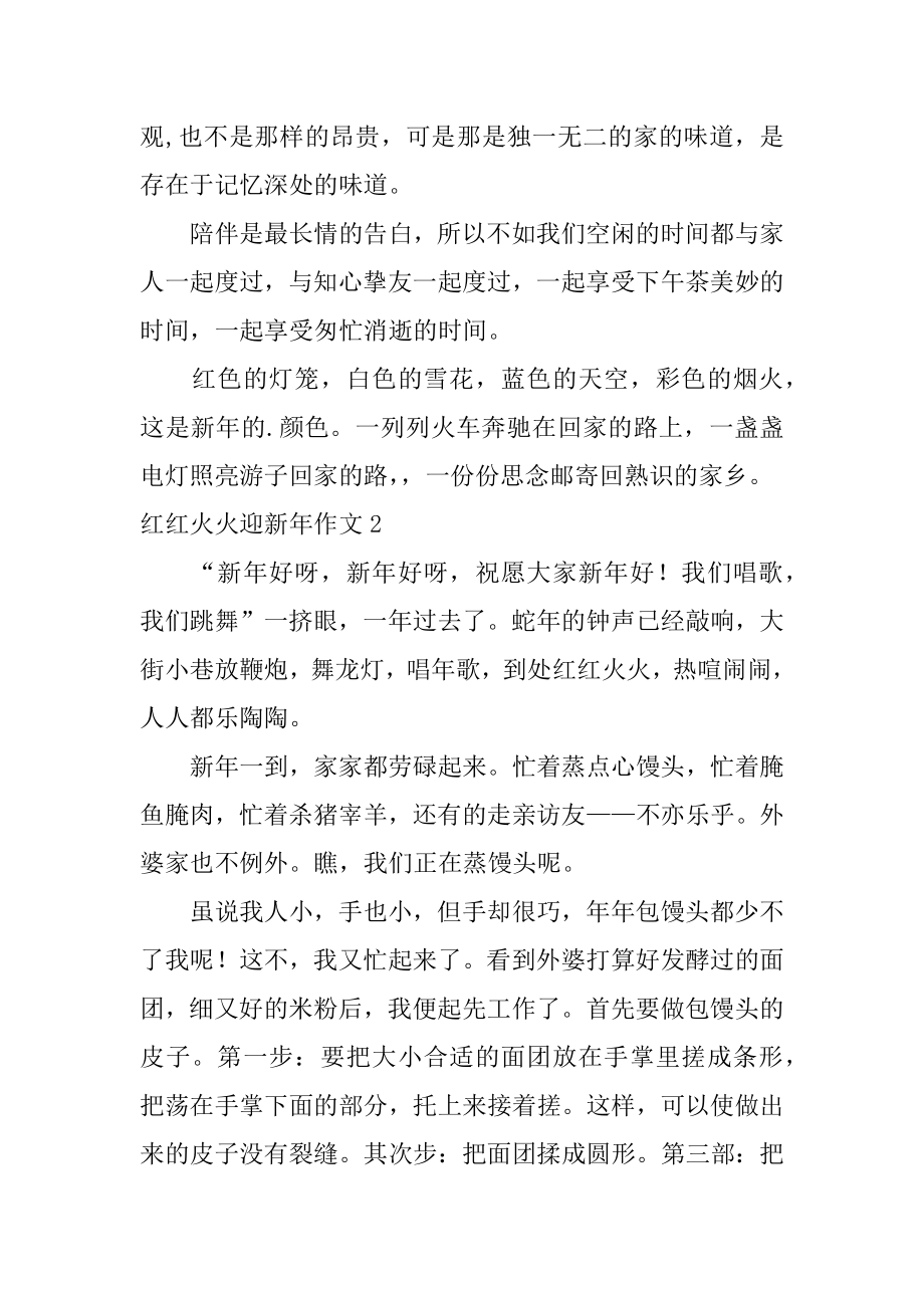 红红火火迎新年作文汇总.docx_第2页