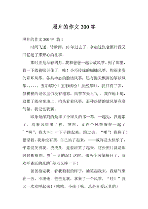 照片的作文300字精编.docx