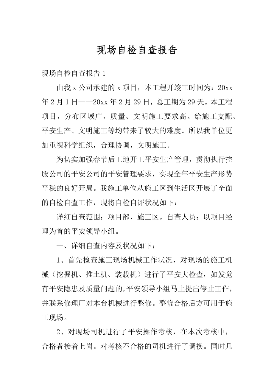 现场自检自查报告优质.docx_第1页