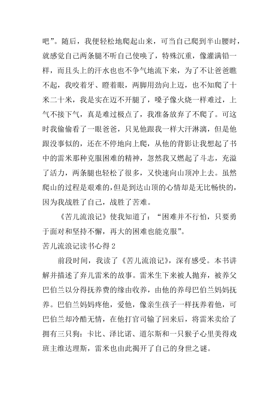 苦儿流浪记读书心得优质.docx_第2页