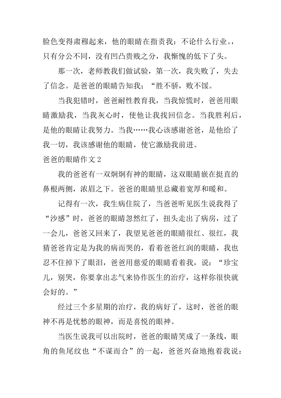 爸爸的眼睛作文汇编.docx_第2页