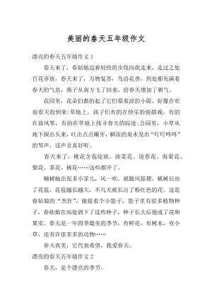 美丽的春天五年级作文优质.docx