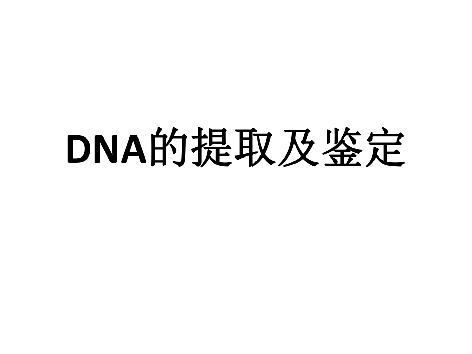 DNA的提取及鉴定ppt课件.ppt_第1页