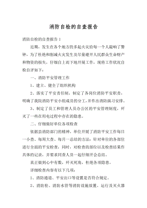 消防自检的自查报告范文.docx