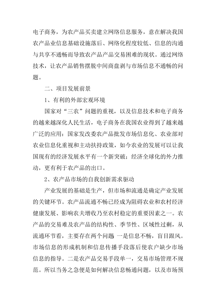 电商创新创业项目计划书范本.docx_第2页