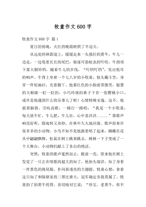 牧童作文600字汇编.docx