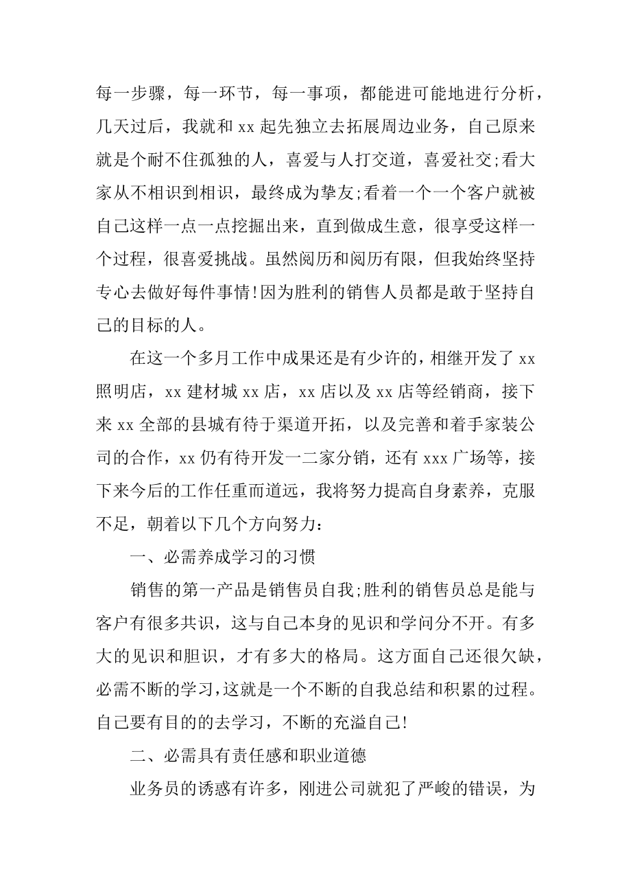 销售员工个人工作总结汇总.docx_第2页