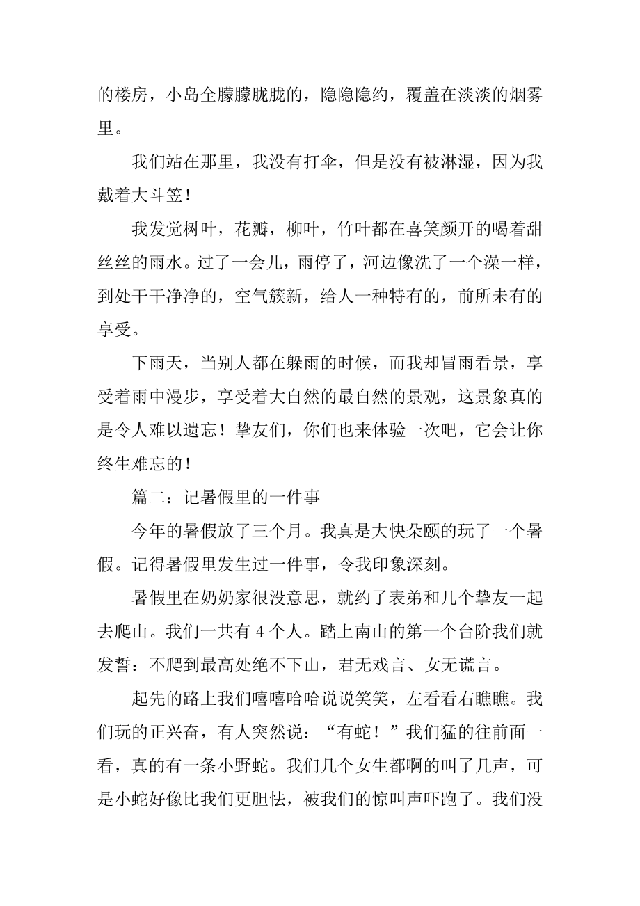 记暑假的一件事500字作文例文.docx_第2页