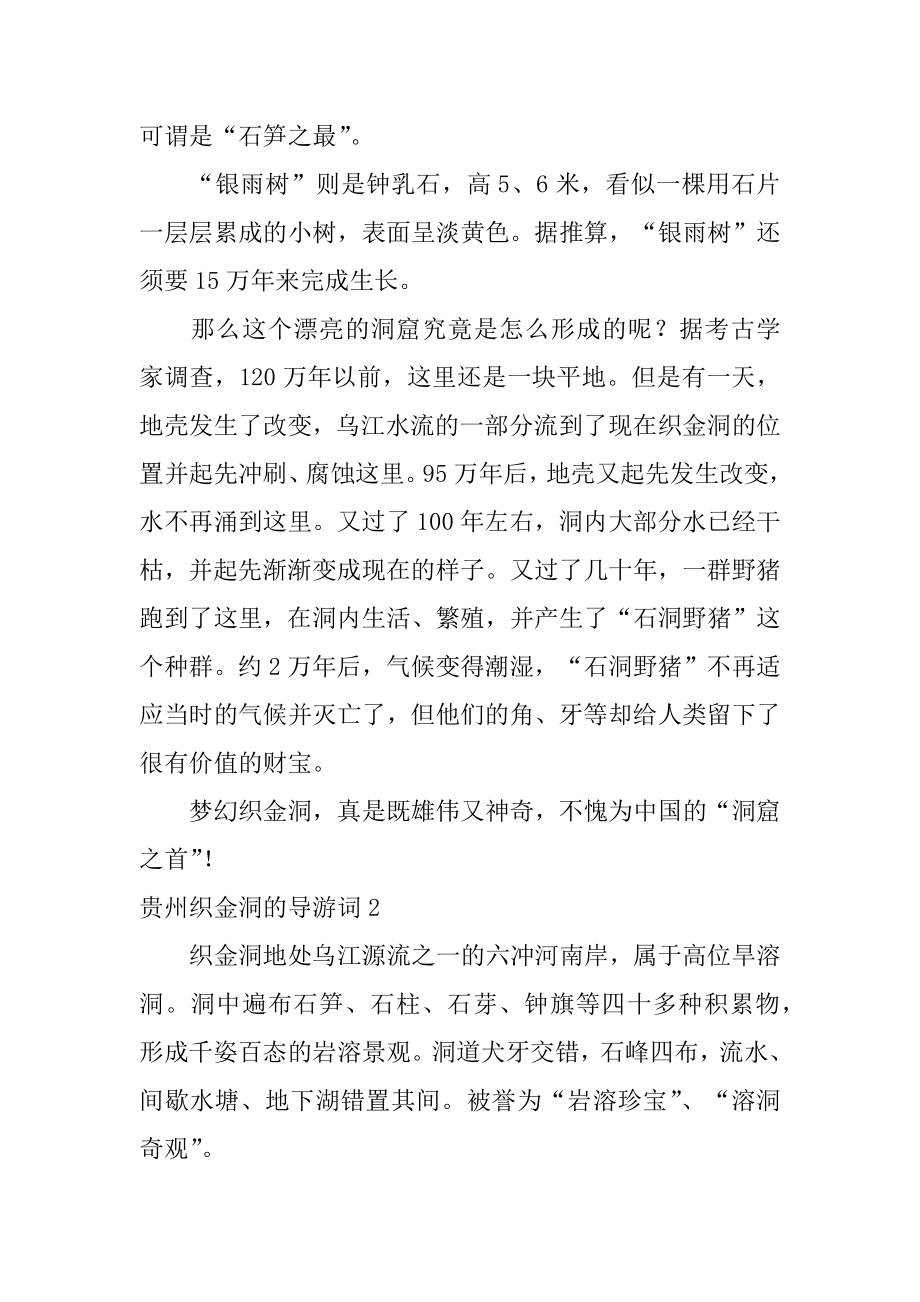 贵州织金洞的导游词例文.docx_第2页