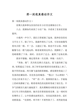 那一刻我真感动作文优质.docx