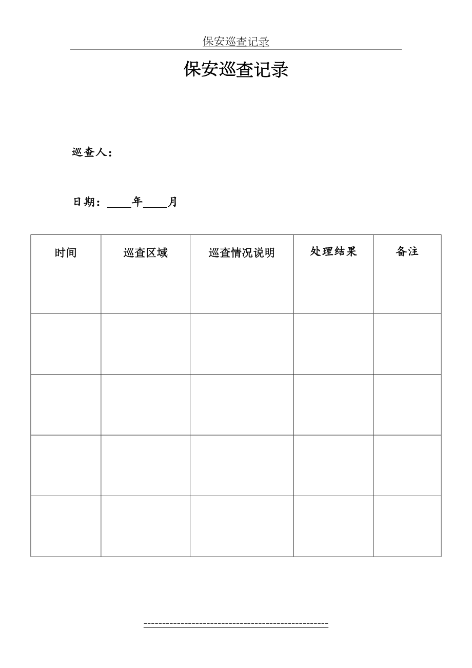 保安巡查记录.doc_第2页