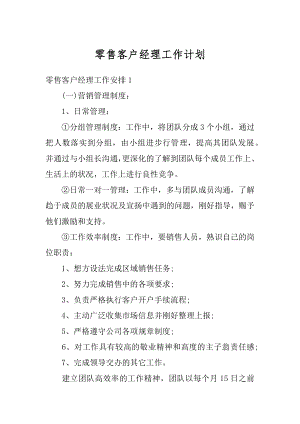 零售客户经理工作计划优质.docx