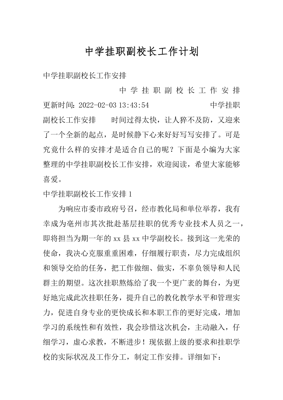 中学挂职副校长工作计划范文.docx_第1页