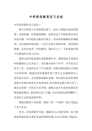 中学英语教育实习总结例文.docx