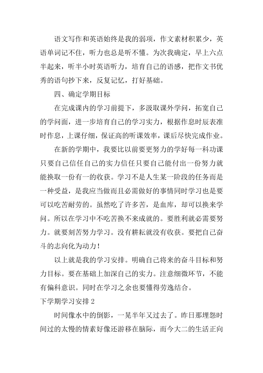 下学期学习计划优质.docx_第2页