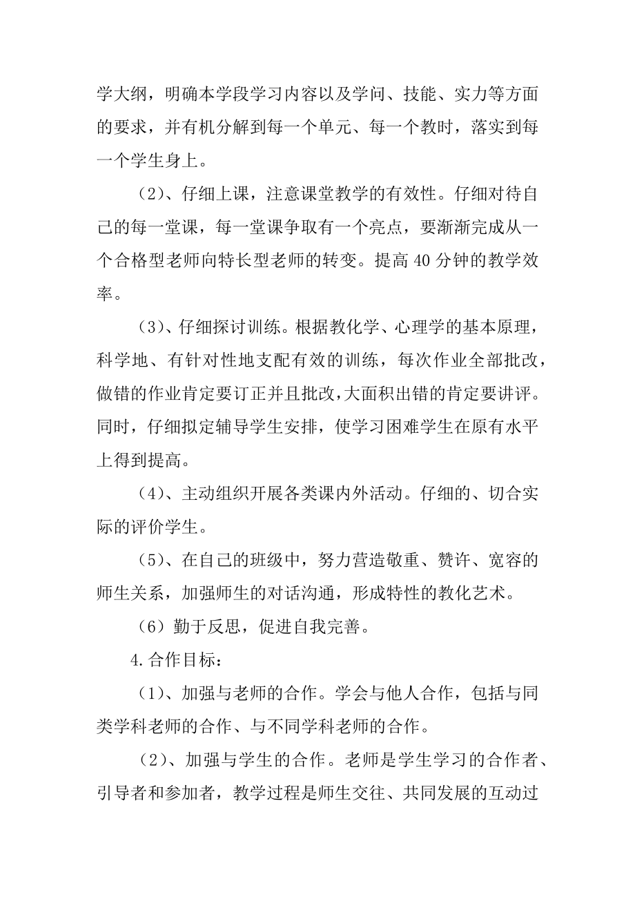 中学教师专业成长计划例文.docx_第2页