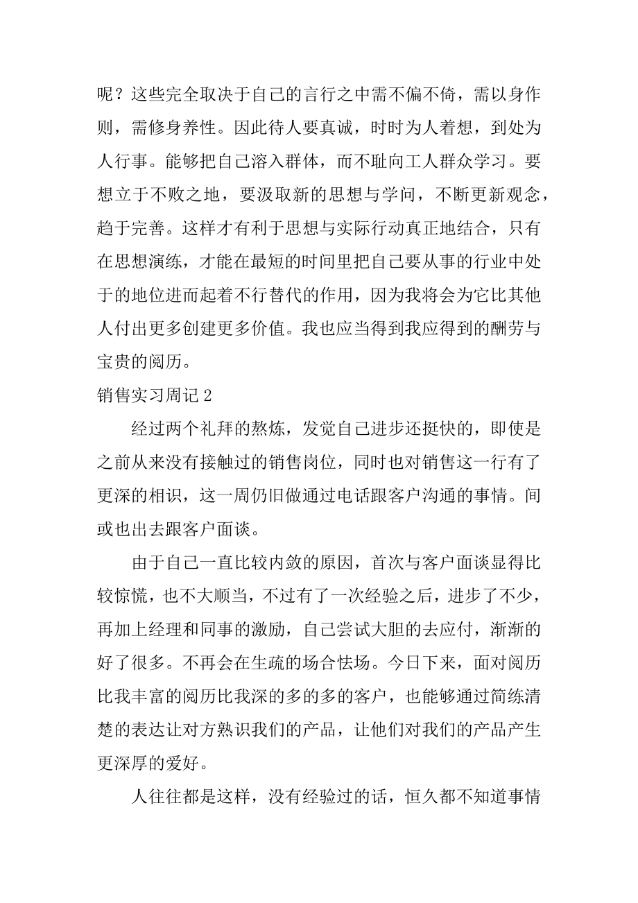 销售实习周记精编.docx_第2页