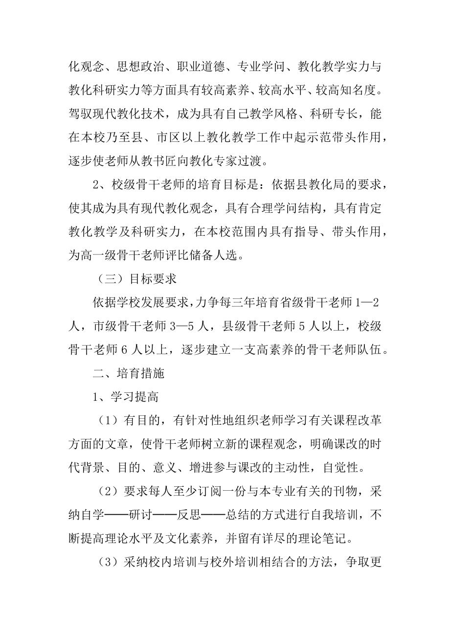 骨干教师个人工作计划范例.docx_第2页