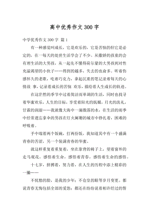 高中优秀作文300字例文.docx