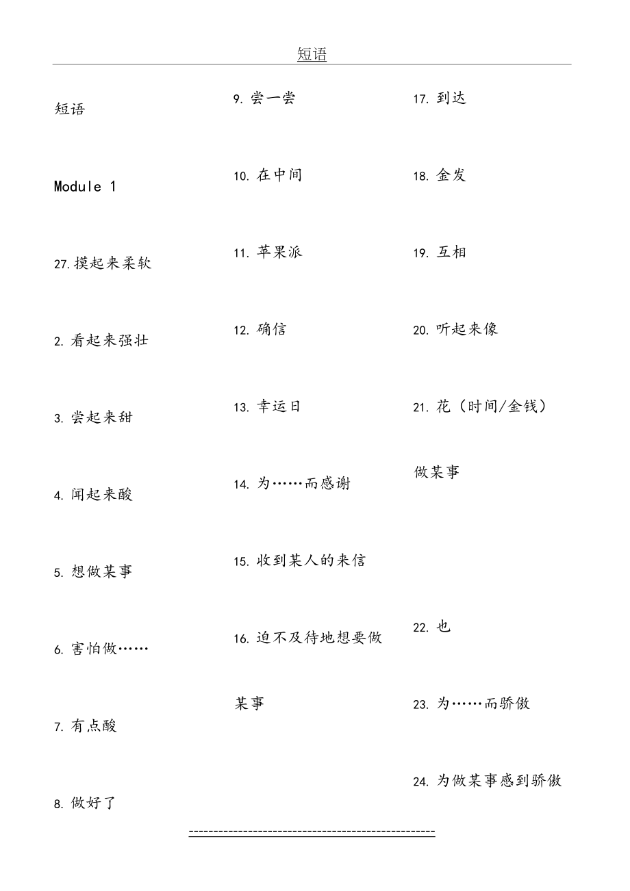 八年级英语外研版下各模块短语默写.doc_第2页