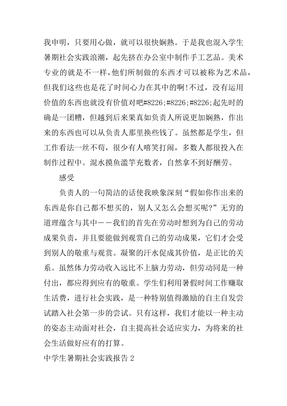 中学生暑期社会实践报告例文.docx_第2页