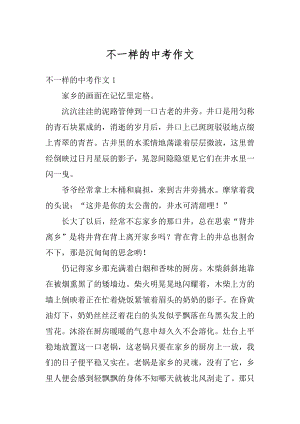 不一样的中考作文汇编.docx