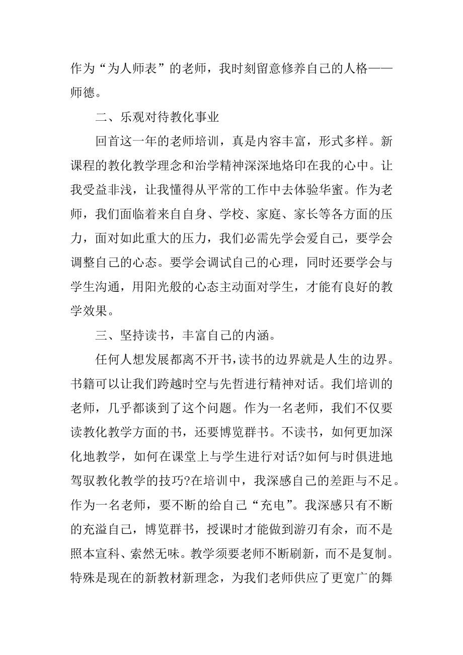 个人培训总结「教师」优质.docx_第2页