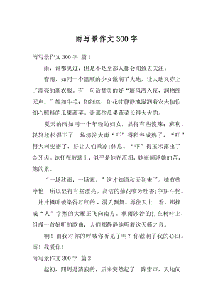 雨写景作文300字汇编.docx