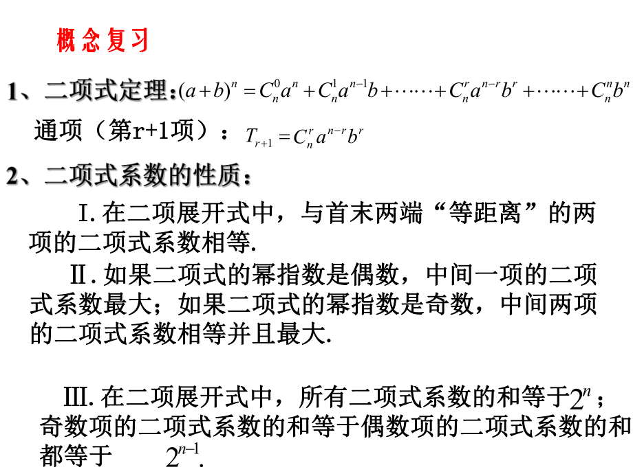 二项式定理复习ppt课件.ppt_第2页