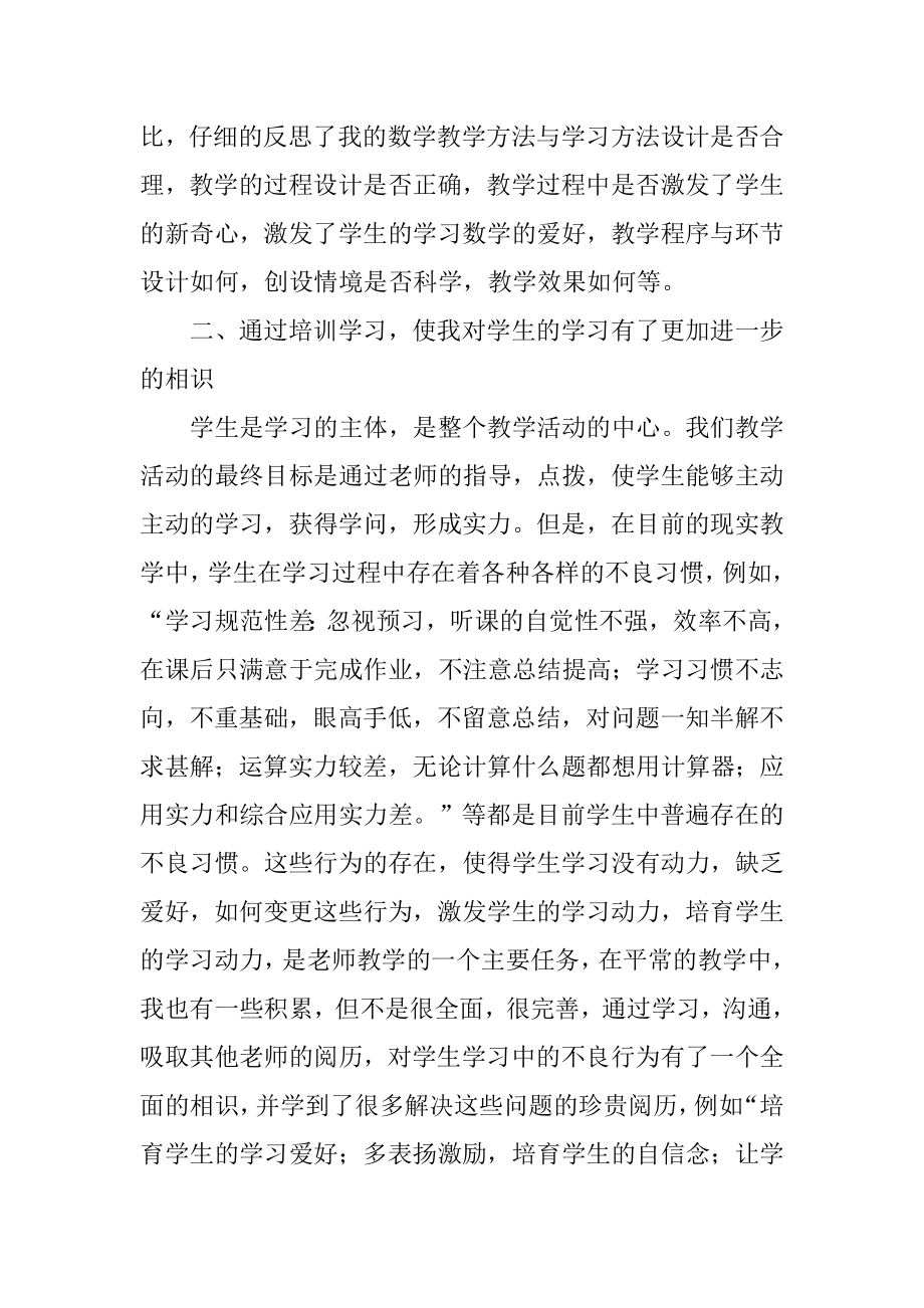 中学数学教师培训心得体会精选.docx_第2页