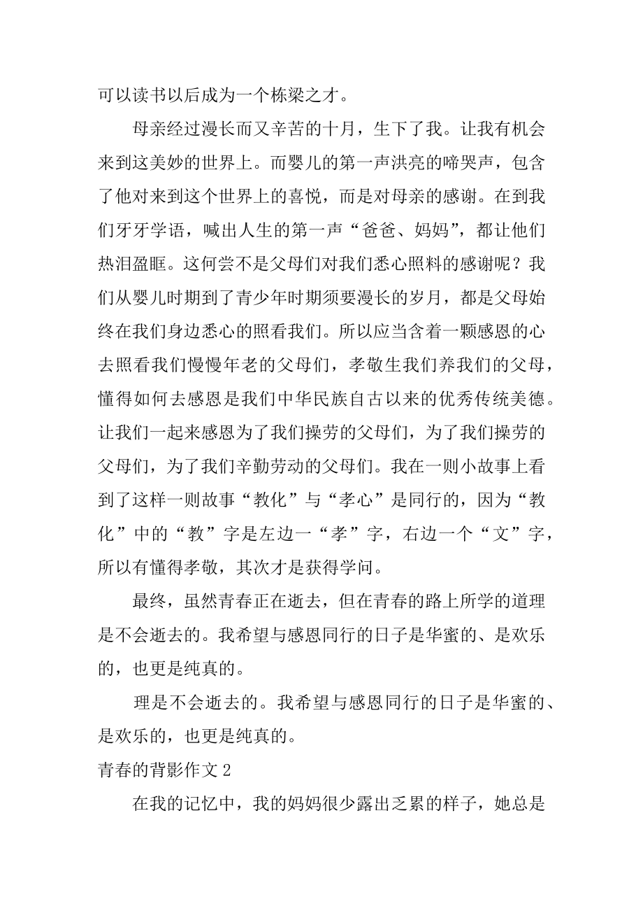 青春的背影作文优质.docx_第2页