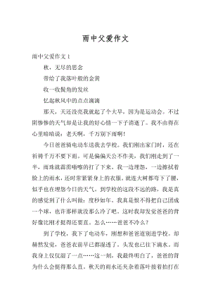 雨中父爱作文汇总.docx