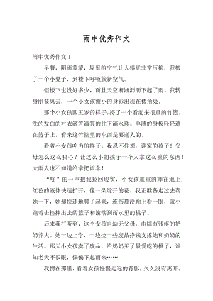 雨中优秀作文精选.docx