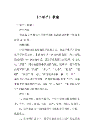 《小帮手》教案范文.docx