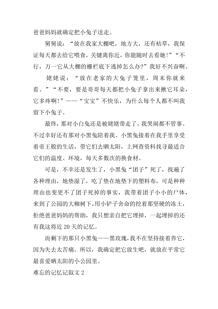 难忘的记忆记叙文范文.docx_第2页