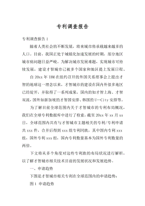 专利调查报告精选.docx