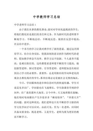 中学教师学习总结例文.docx