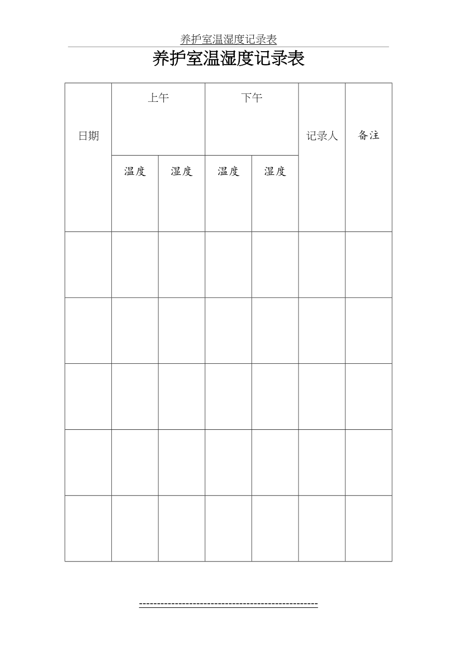 养护室温湿度记录表.doc_第2页