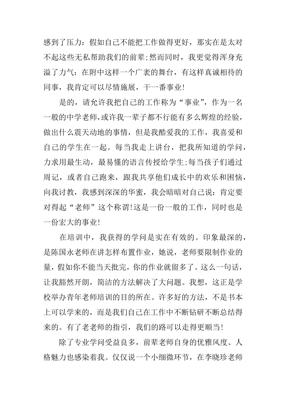 青年教师教学培训总结精品.docx_第2页